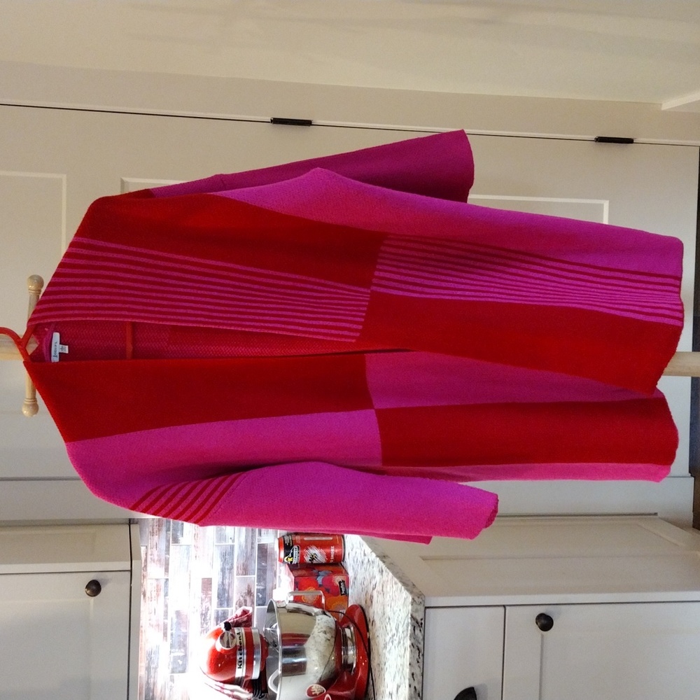 Women's pink and red Sweater Jacket